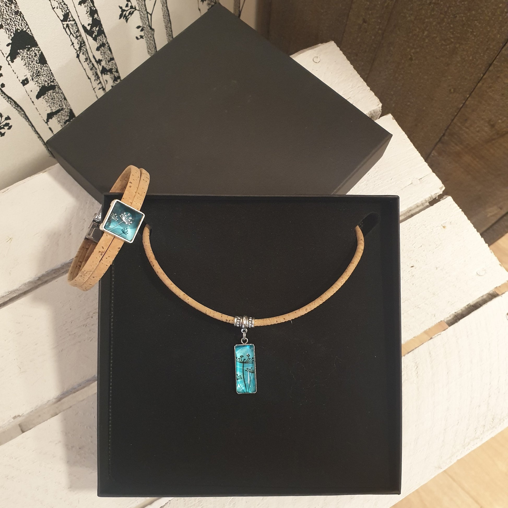 Parure de bijoux en liège Carmen EssenTerra