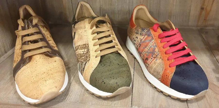 Collection de chaussures en liège naturel - baskets et sandales