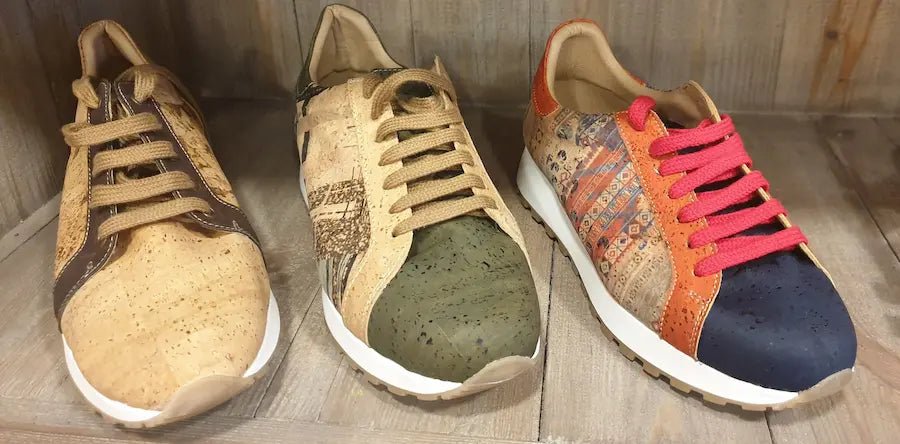 Collection de chaussures en liège naturel - baskets et sandales