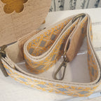 Sac bandoulière Solène en liège naturel et jaune