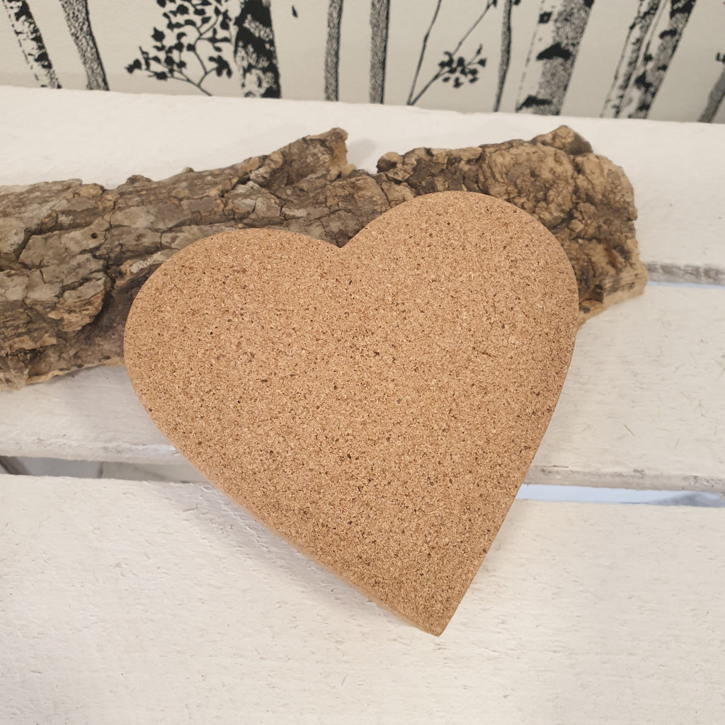 Boite à bijoux en liège - Forme coeur