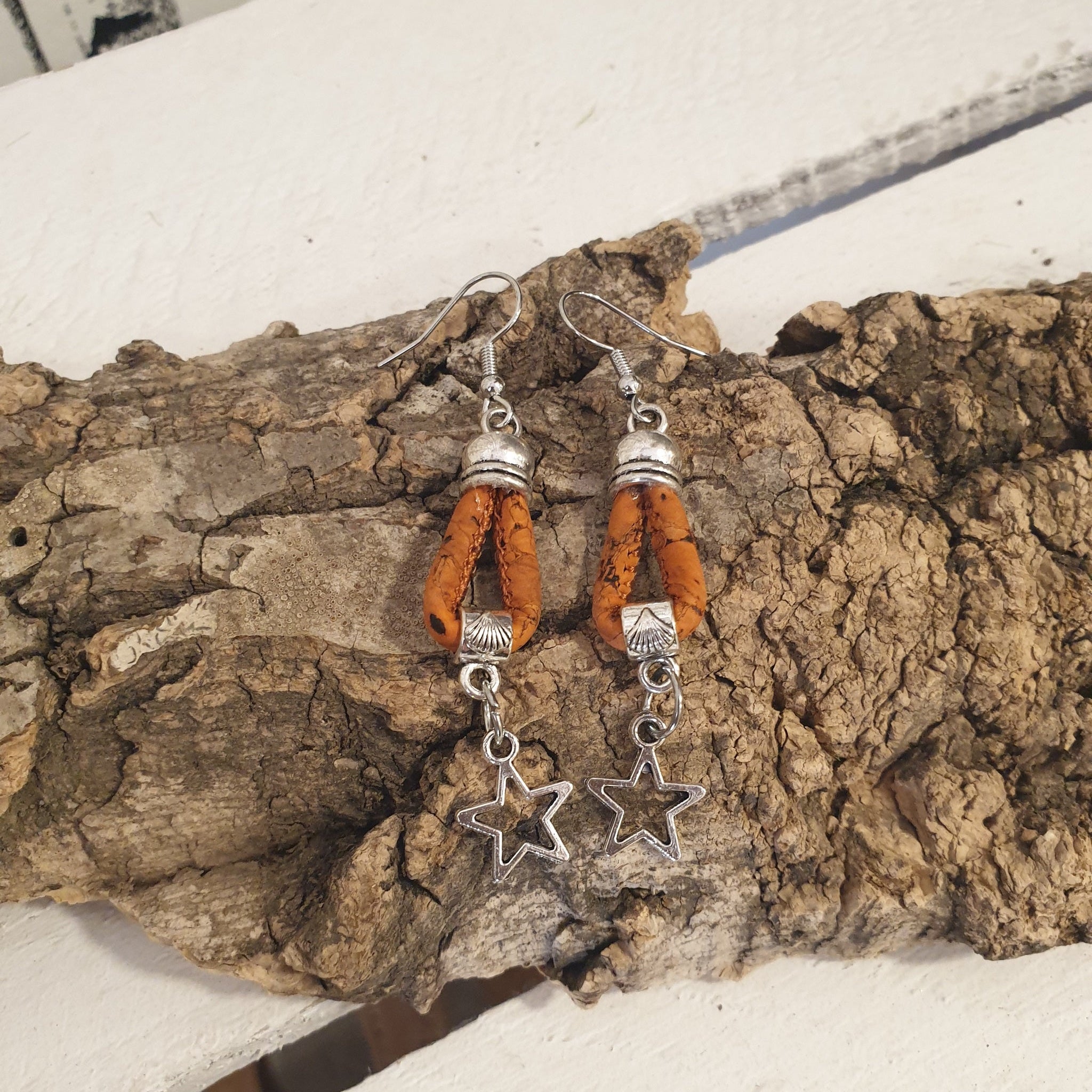 Boucles d’oreilles en liège Etoila EssenTerra