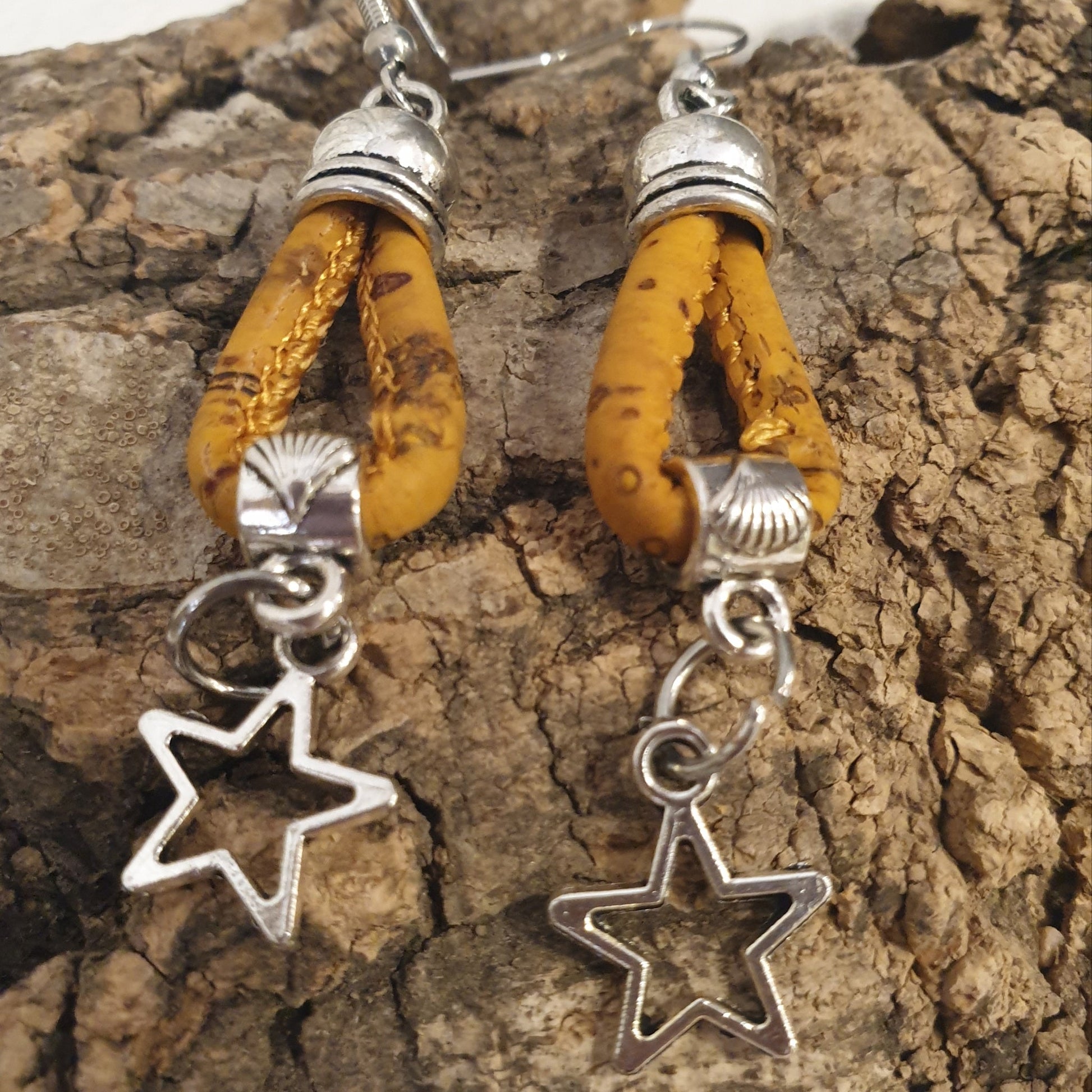 Boucles d’oreilles en liège Etoila EssenTerra