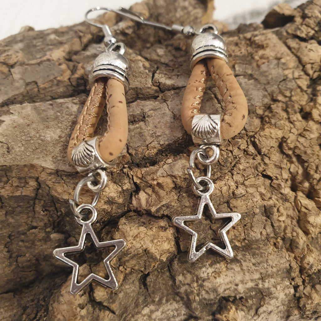 Boucles d’oreilles en liège Etoila EssenTerra