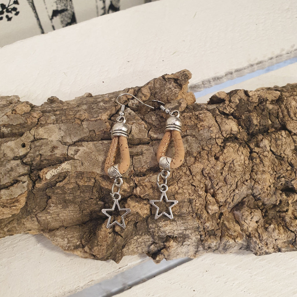 Boucles d’oreilles en liège Etoila EssenTerra