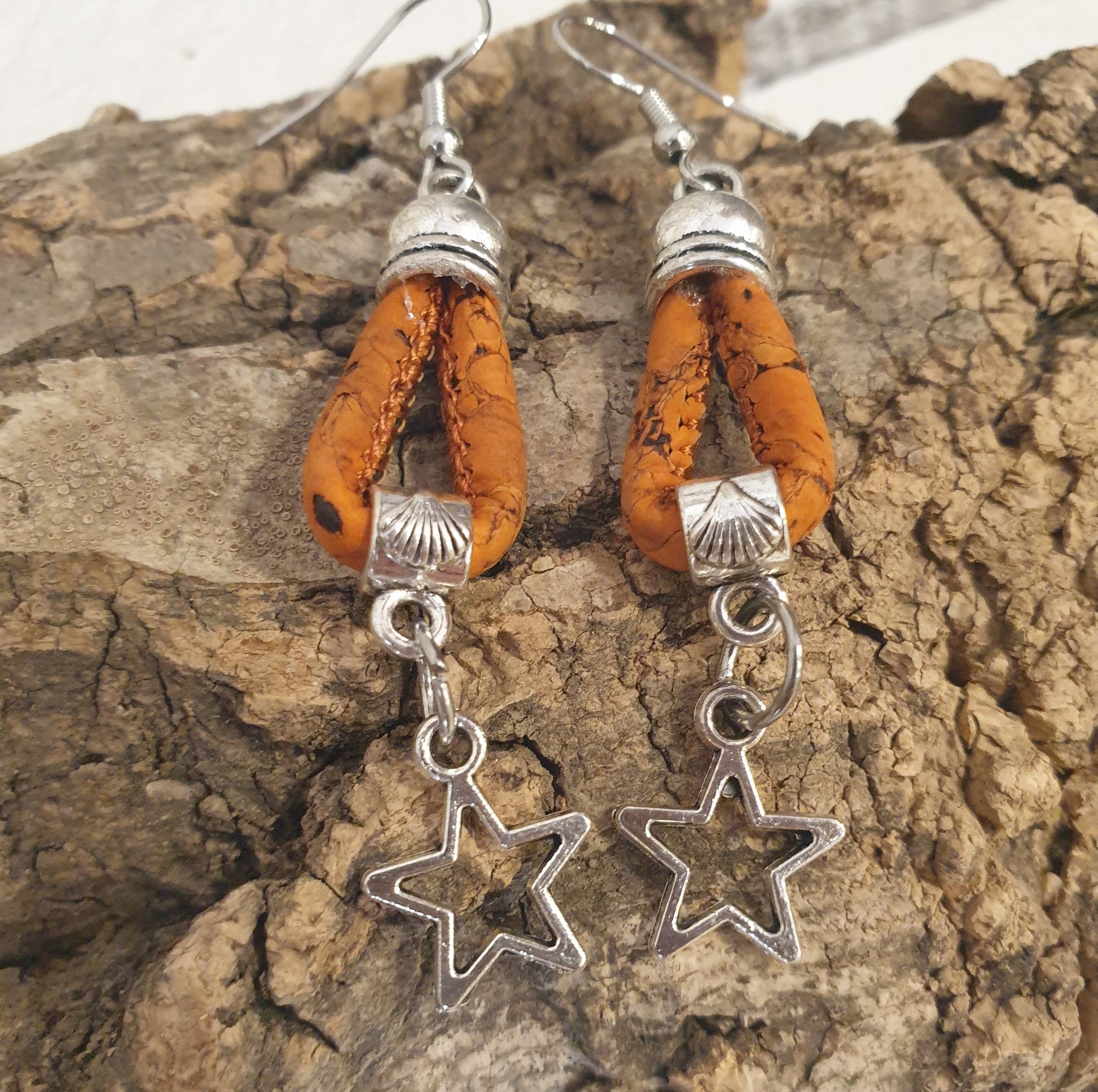 Boucles d’oreilles en liège Etoila EssenTerra