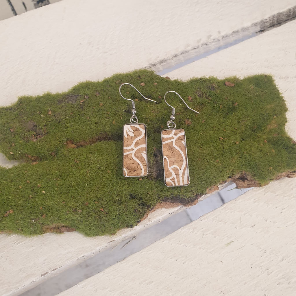 Boules d'oreilles artisanales - style baroue - vue de dessus -