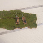 Boucles d'oreilles artisanale - vue de dessus