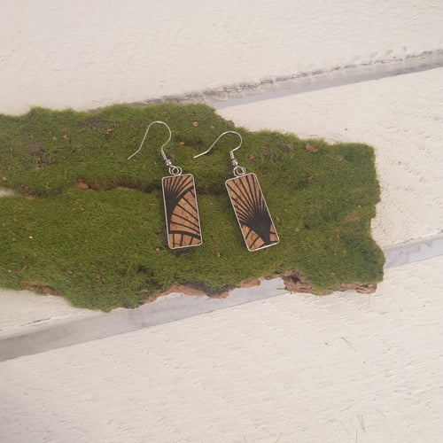 Boucles d'oreilles artisanale - vue de dessus