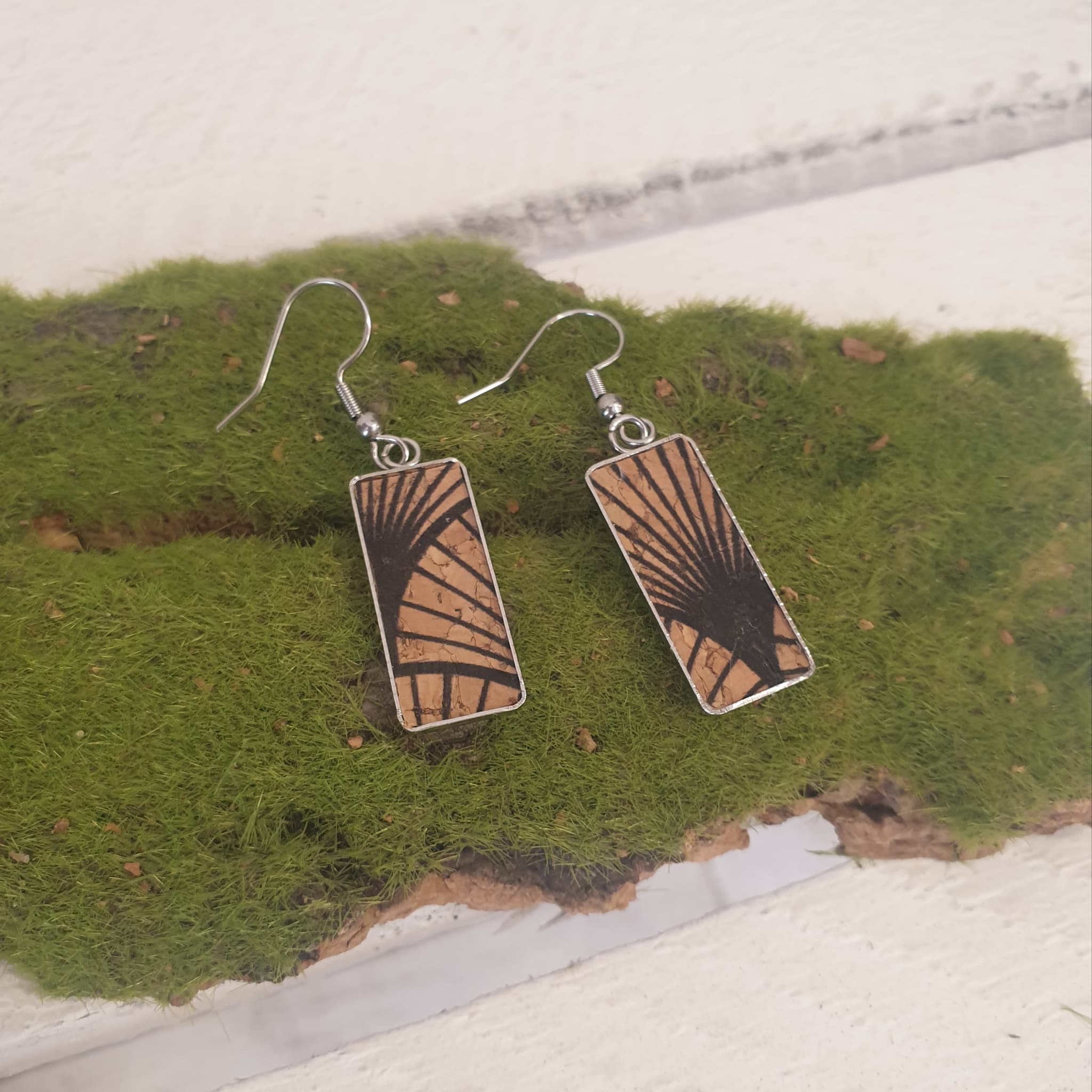 Zoom boucles d'oreilles paloma - lièe inscrutsé - made in alsace