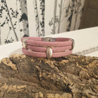 VUE D'ENSEMBLE DU BRACELET ROSE EN LIEGE
