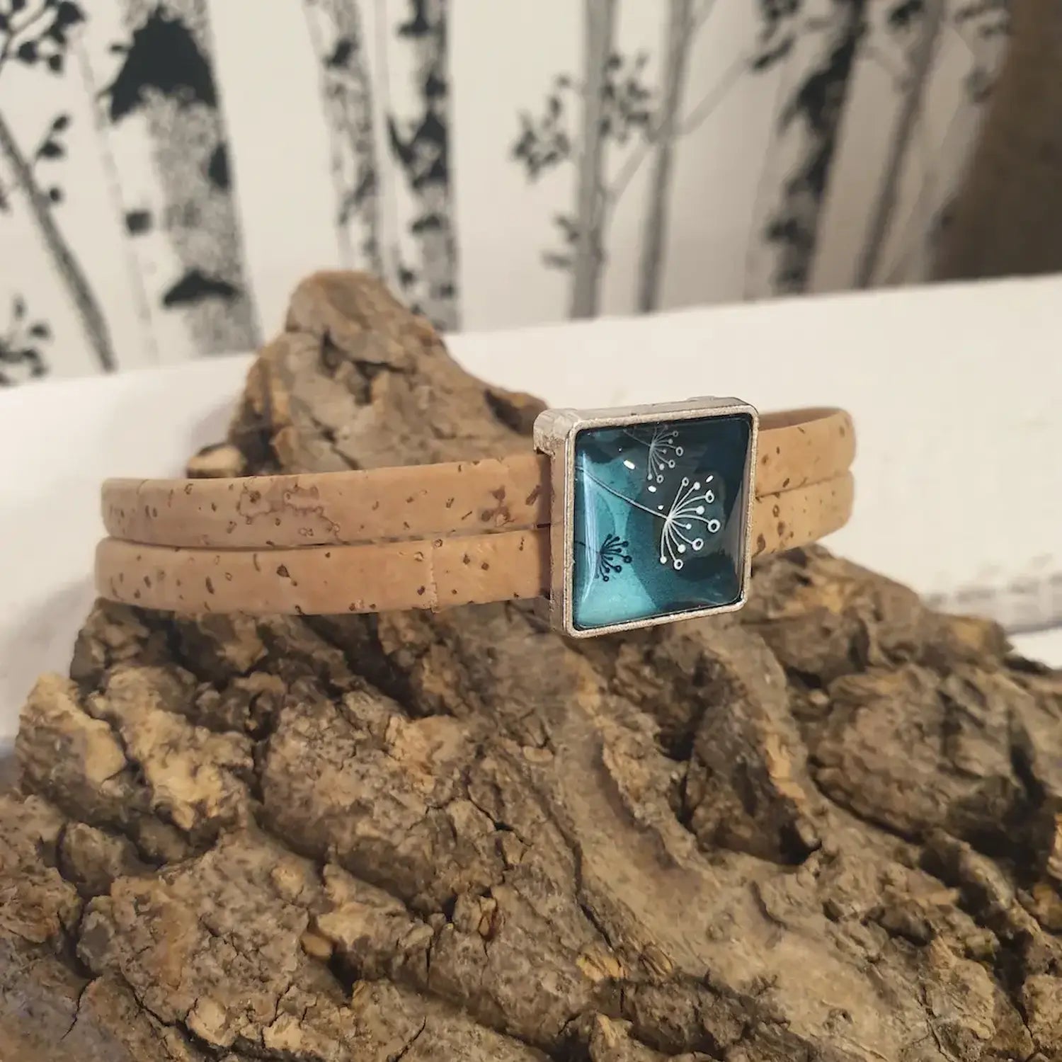 Bijoux en liège Carmen - vue détail