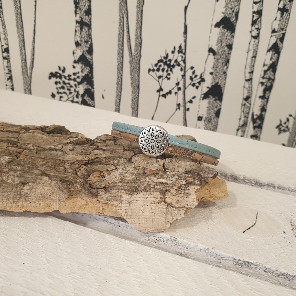 Bracelet - made in france - bleu pastel - vue de devant