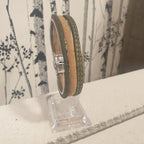 vue d ensemble bracelet en liège vert 