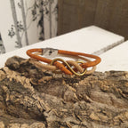 bracelet unisexe naturel et orange - alsace