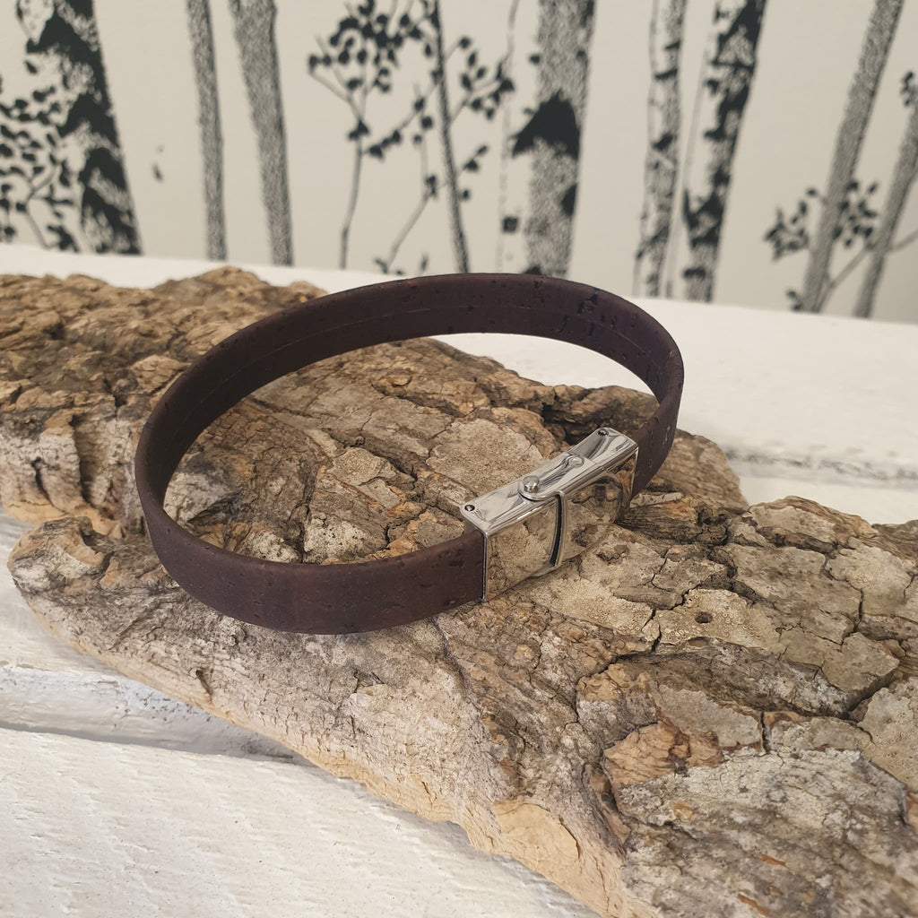 Zoom fermoir acier inoxydable - bracelet leo fait-main alsace