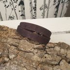 Bracelet liege plat marron - création alsace