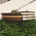 zoom bracelet 3 brins marron et naturel