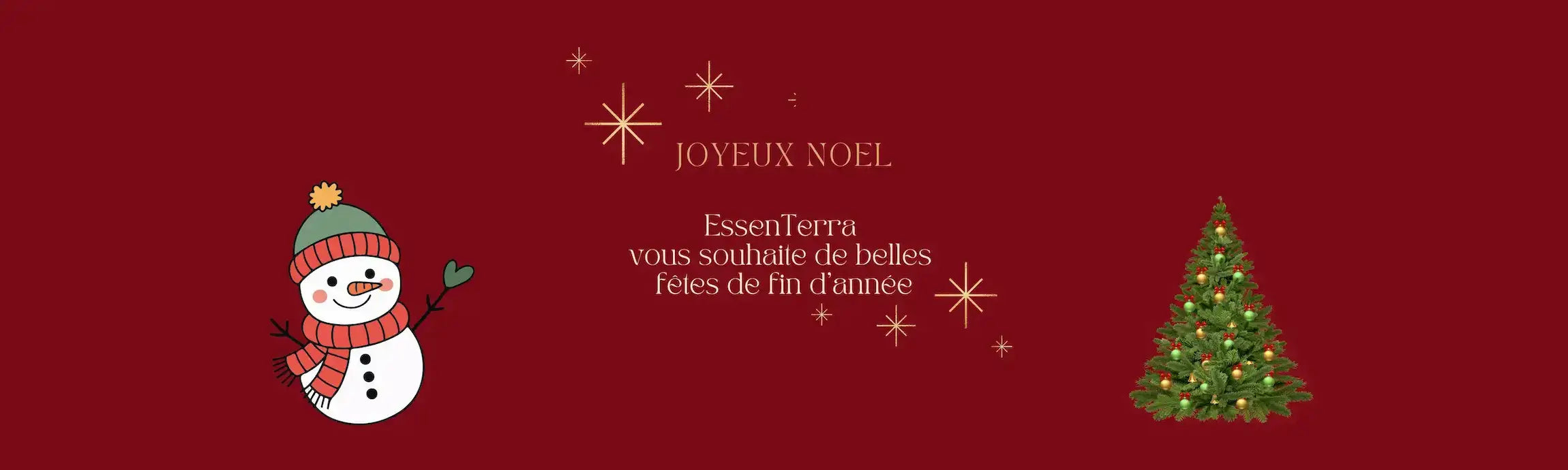 EssenTerra vous souhaite de belles fêtes de fin d'année