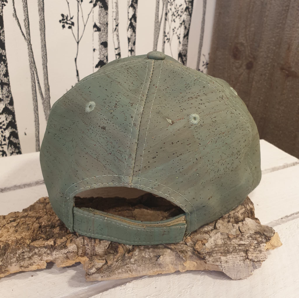 Casquette en liège vert Verda avec fermeture réglable