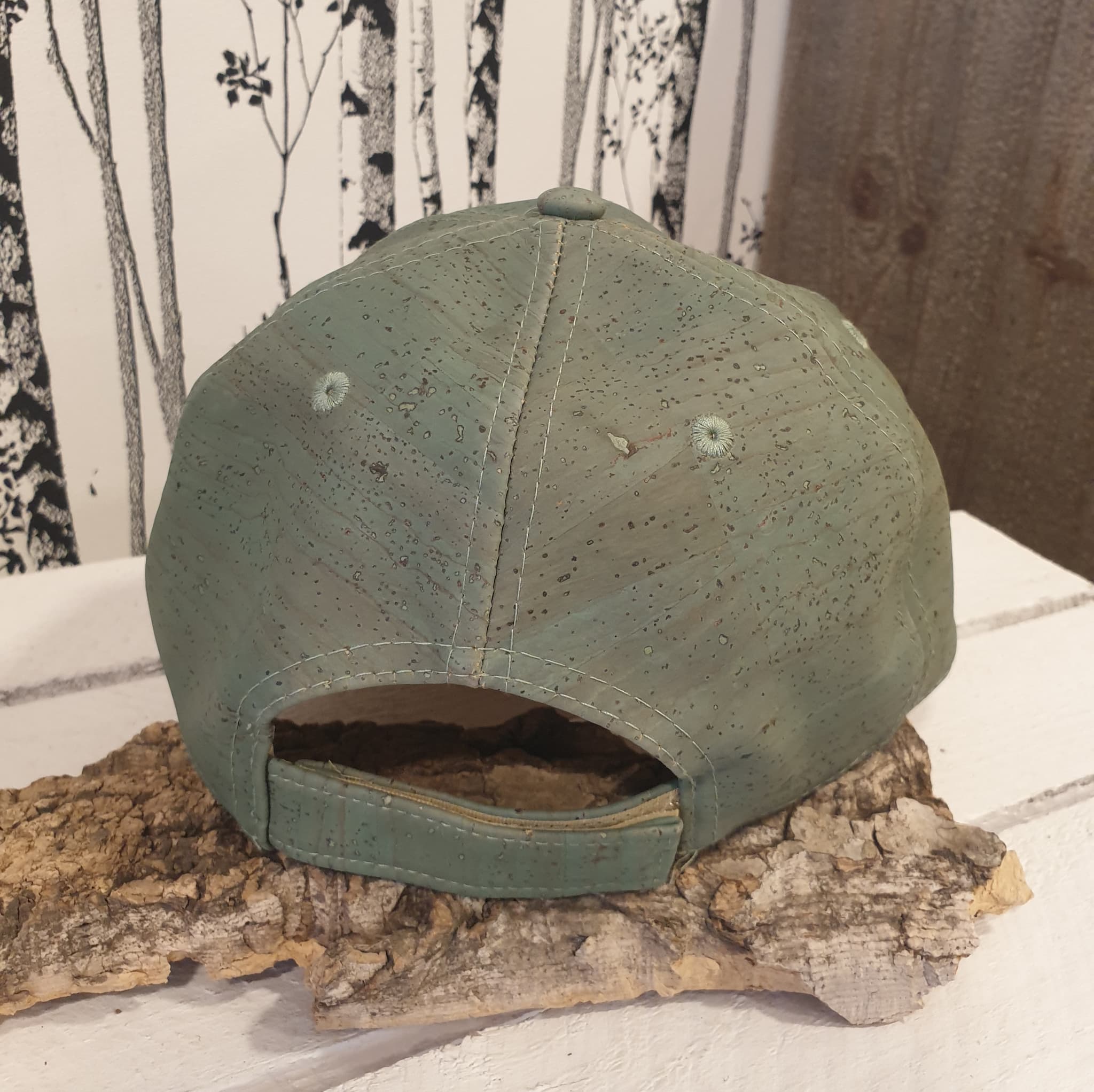 Casquette en liège vert Verda avec fermeture réglable