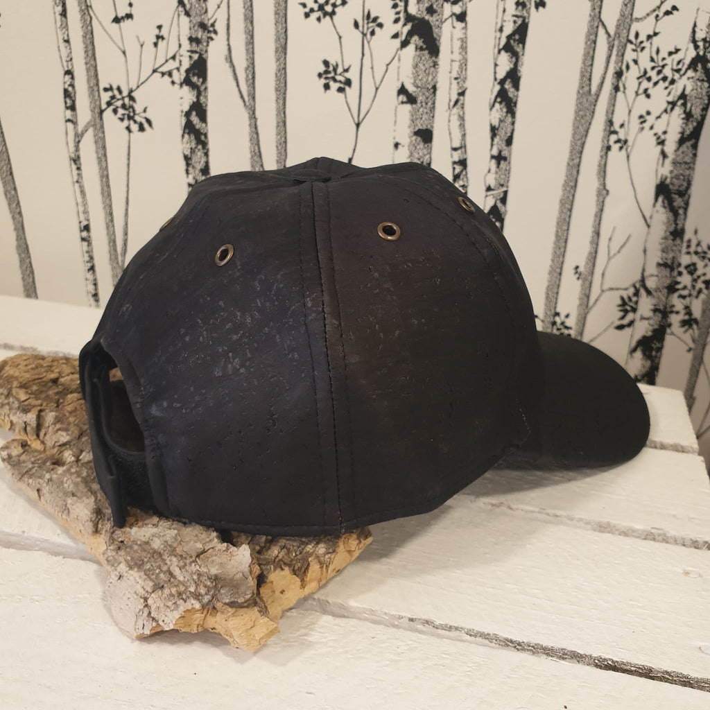 Casquette en liège noir - vue de côté