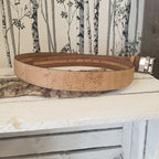 ceinture réverslble en liège - vue sur le second côté en liège naturel