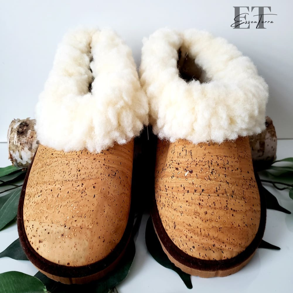 Chaussons en liège fourrés fermés Gabriel EssenTerra