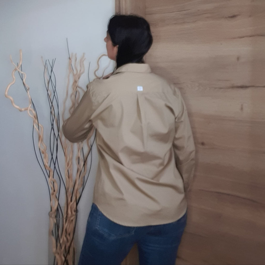 Chemise en popeline de coton eco-responsable - love by md - vue de dérrière