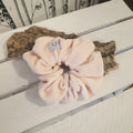 Chouchou - velours rose pastel upcyclé - love by md
