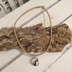 Collier en liège avec chat comme breloque - créations artisanale haguenau alsace