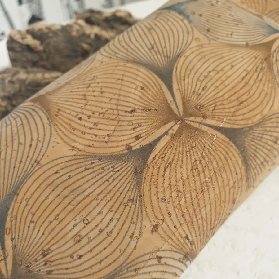 Étui à lunettes en liège avec motifs – accessoire vegan