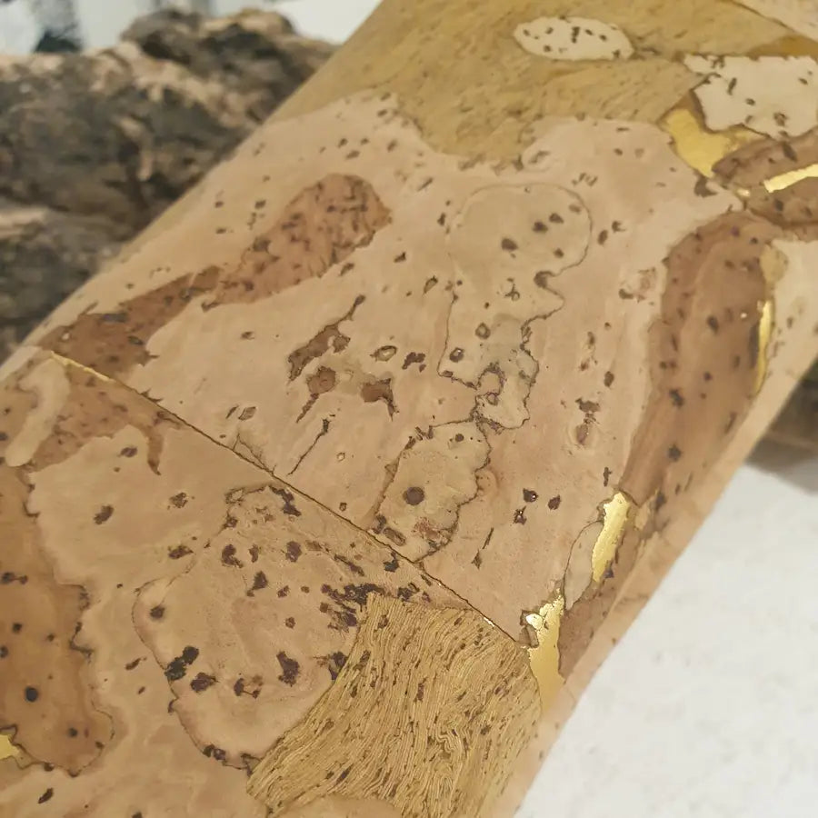 Étui à lunettes en liège naturel avec une touche de doré– accessoire vegan