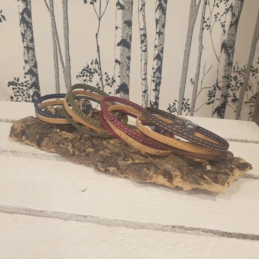 vue d'ensemble des bracelets vegan fait main