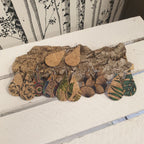 Boucles d'oreilles en liège - création artisanale alsace