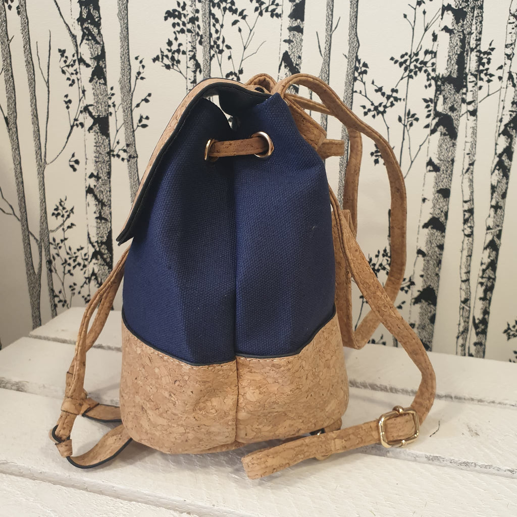 Mini sc à dos - liège et tissus - vue de dôté