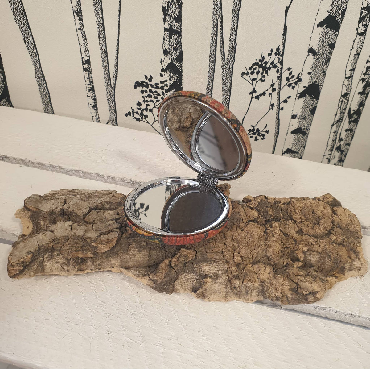 Miroir de poche rond - Vue ouverte