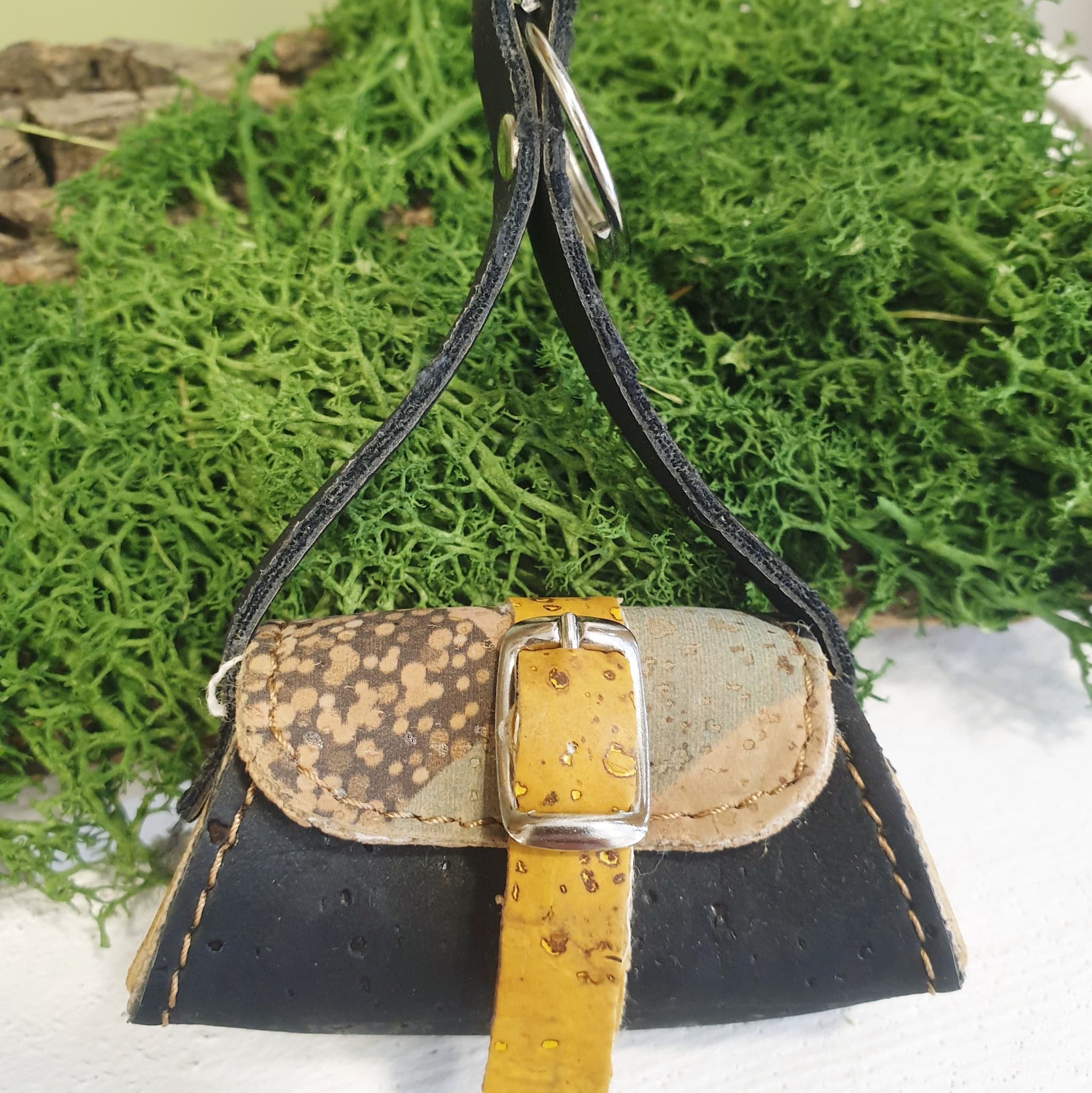 Porte-clés sac à main en liège - made in portugal 