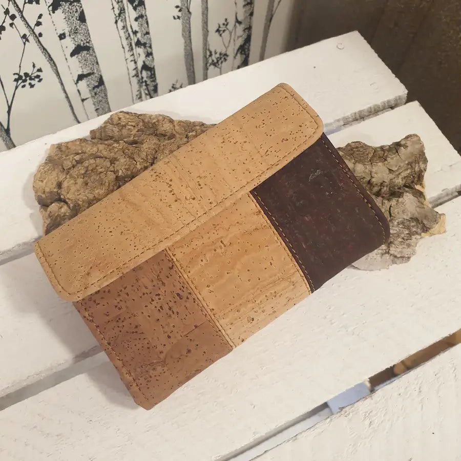 Portefeuille Elva fermé en liège naturel écoresponsable