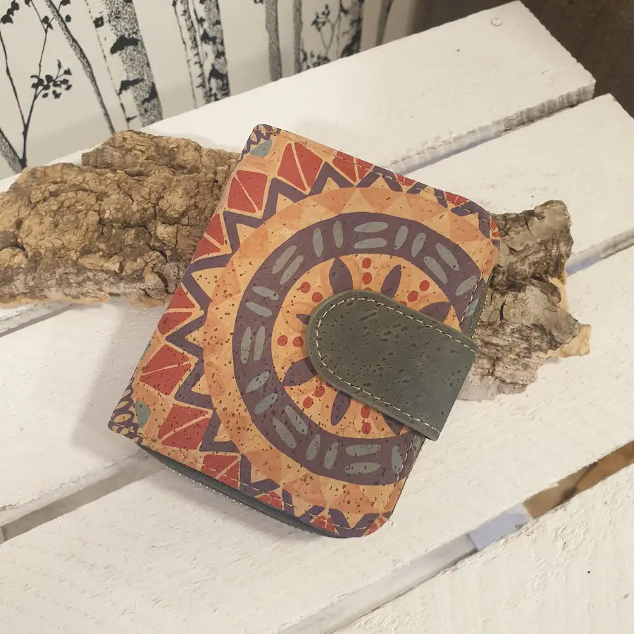 Portefeuille en liège Georgia avec motif mandala