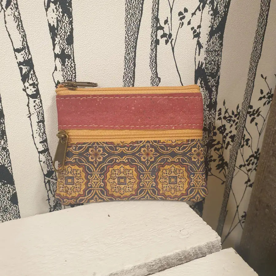 Porte-monnaie en liège Éloïse à double tirette