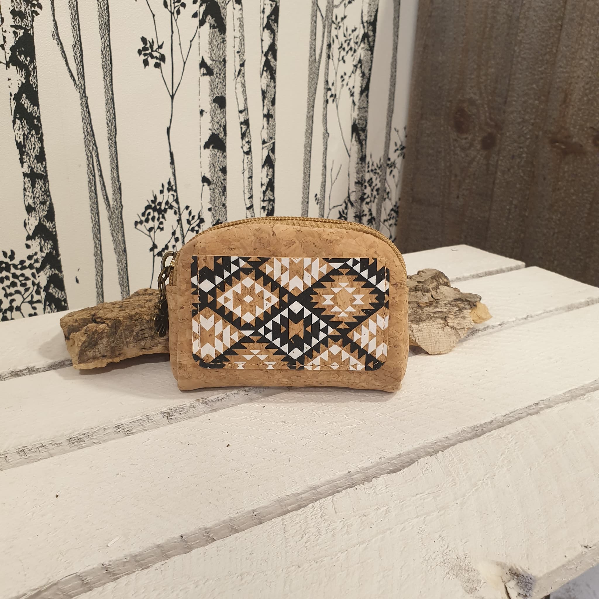 Porte-monnaie Calista avec motif quadrillé sur l’avant