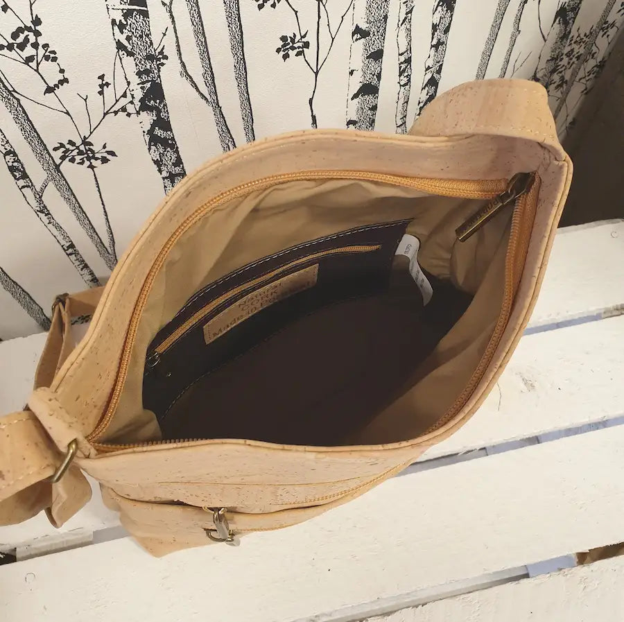 Intérieur du sac Ambre avec compartiment zippé