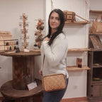 Sac bandoulière en liège Maël avec bandoulière réglable marron