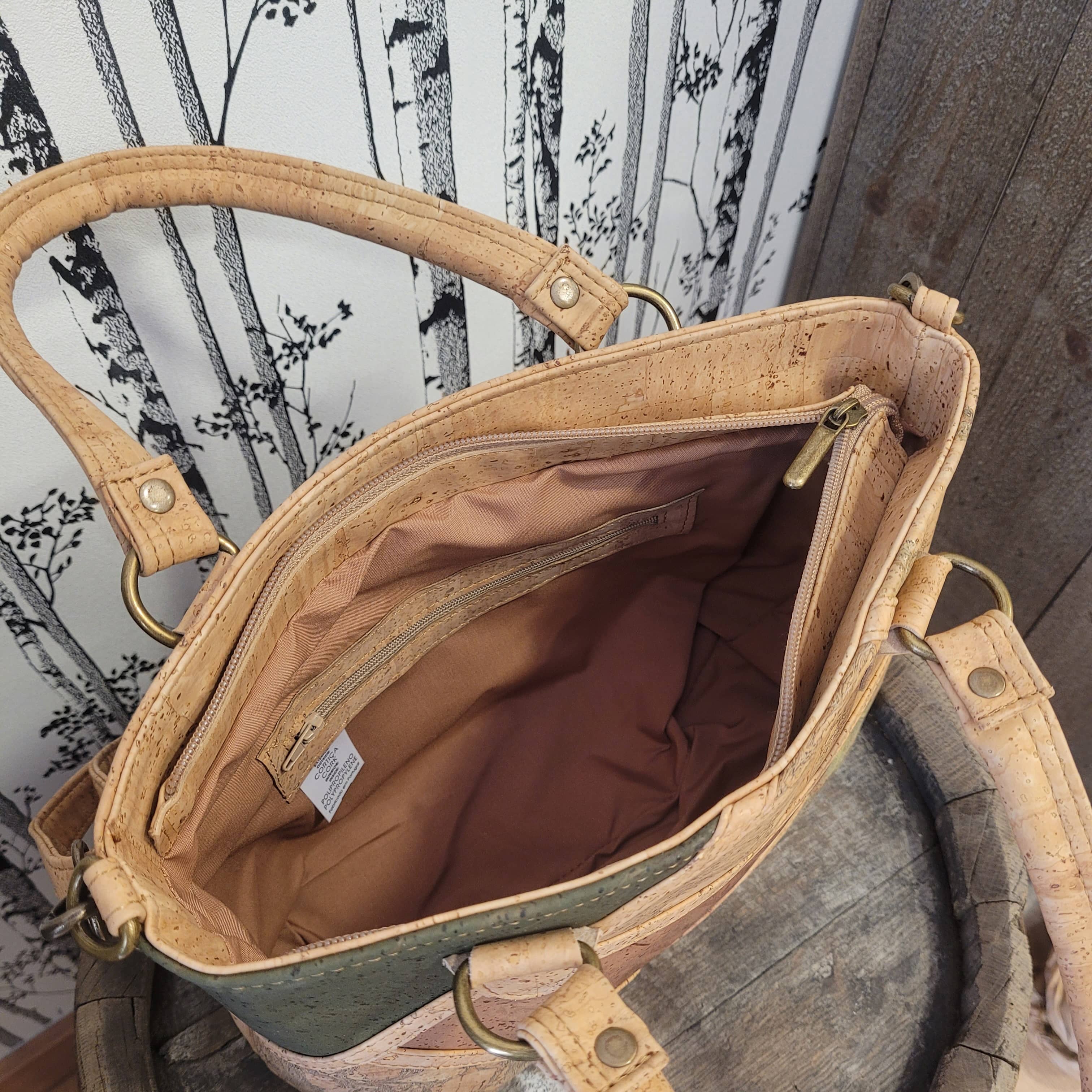 Sac à main en liège vegan - Vue intérieure