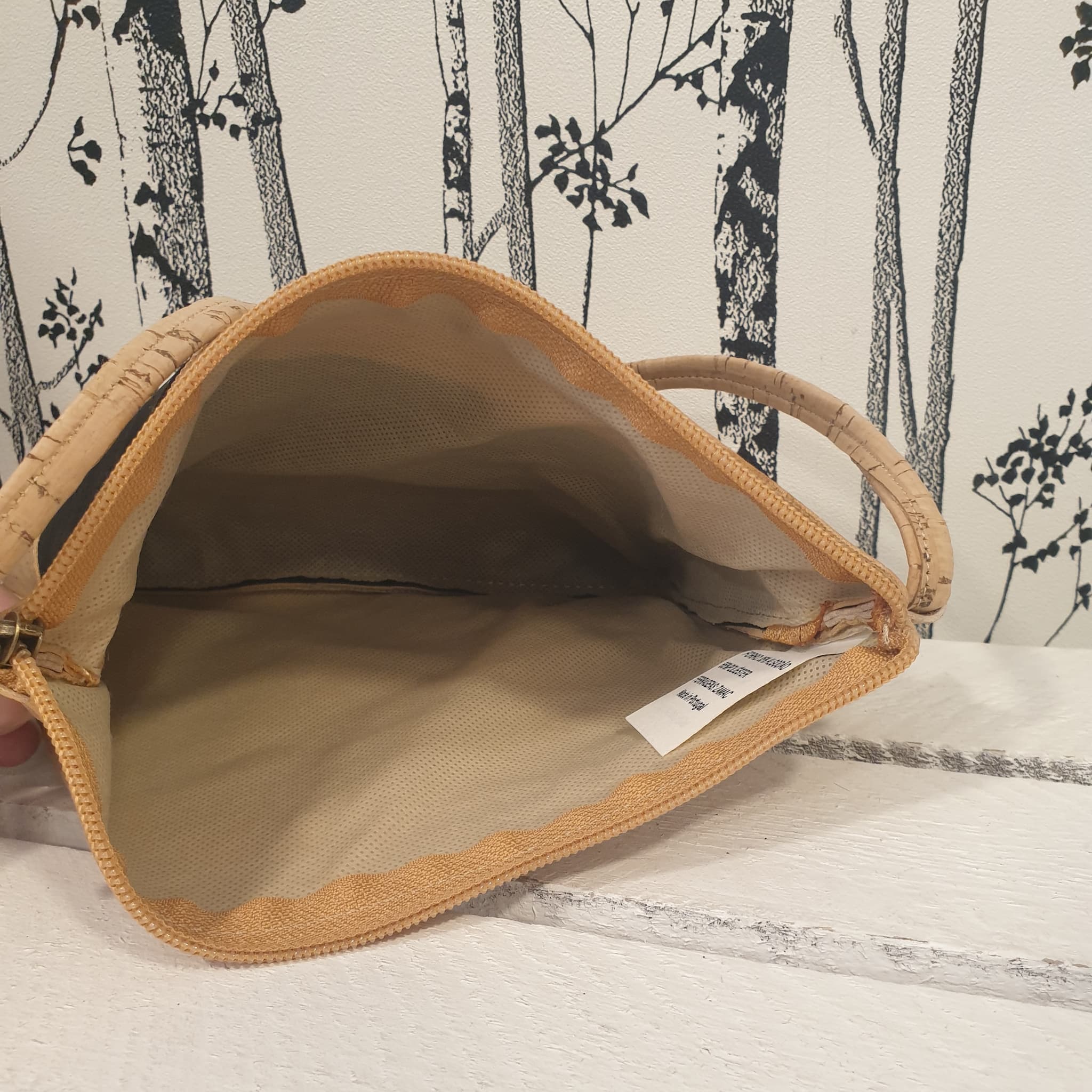 Vue intérieure - sac bandoulière liège - alsace