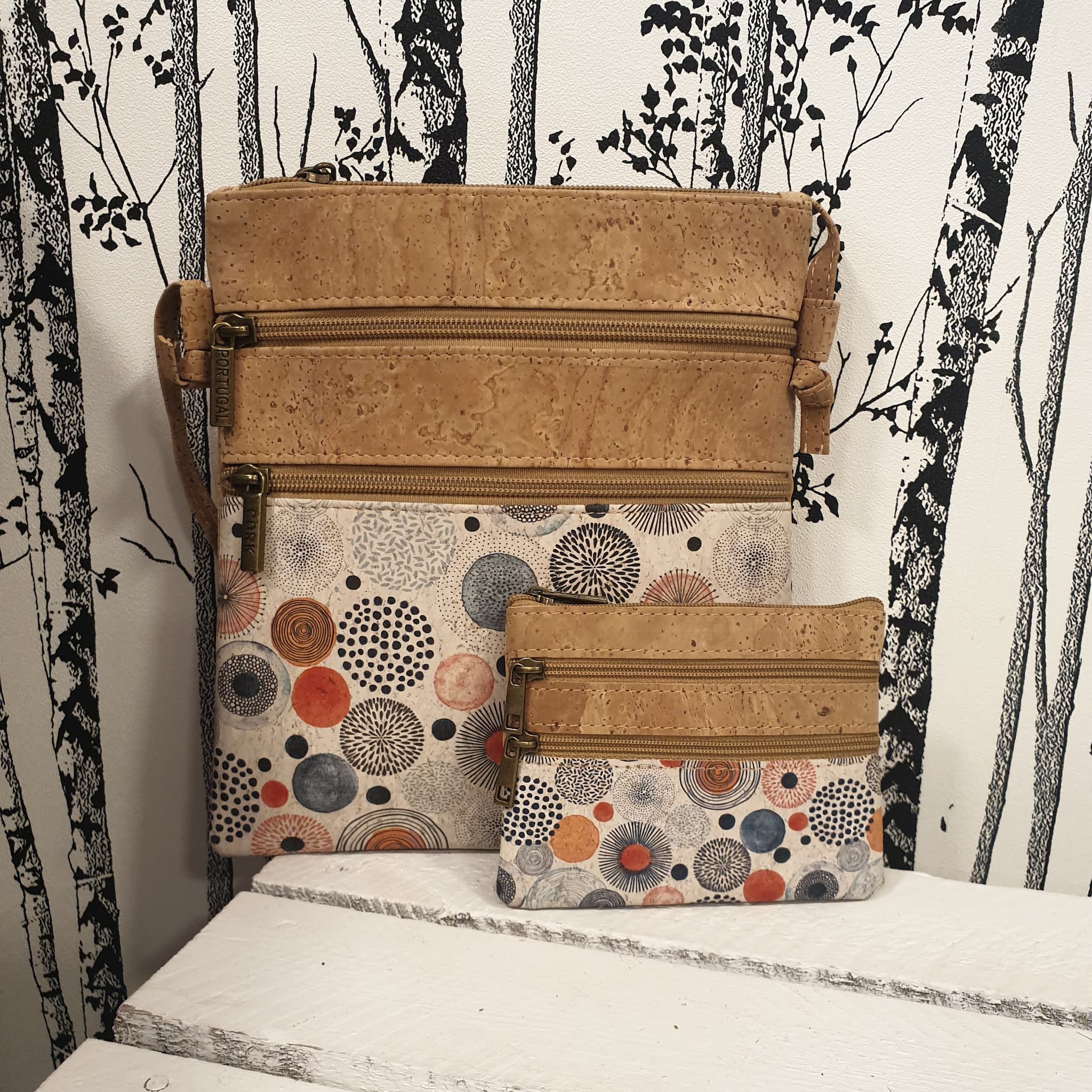 Sac badoulière liège porte-monnaie assorti- made in portugal