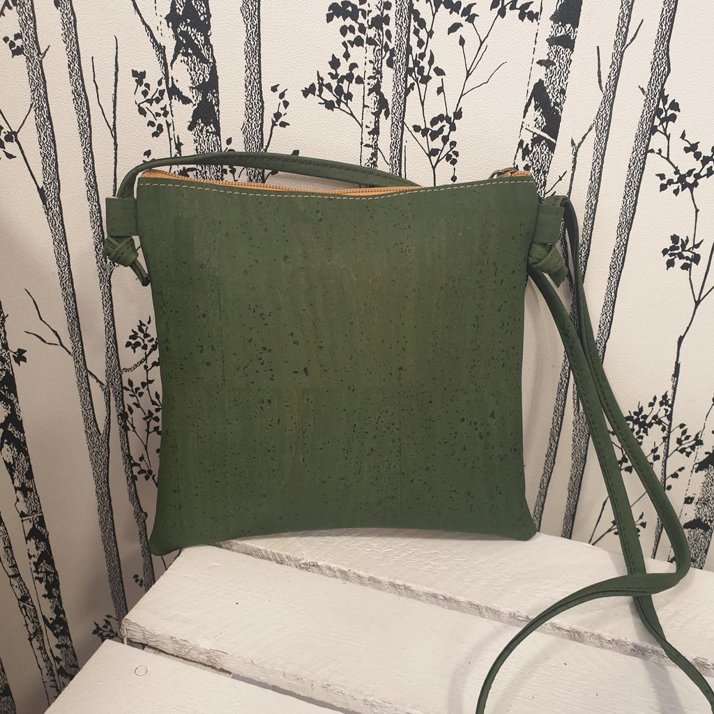 Sac imperméable vert imprimé fleuri - vue arrière - alsace