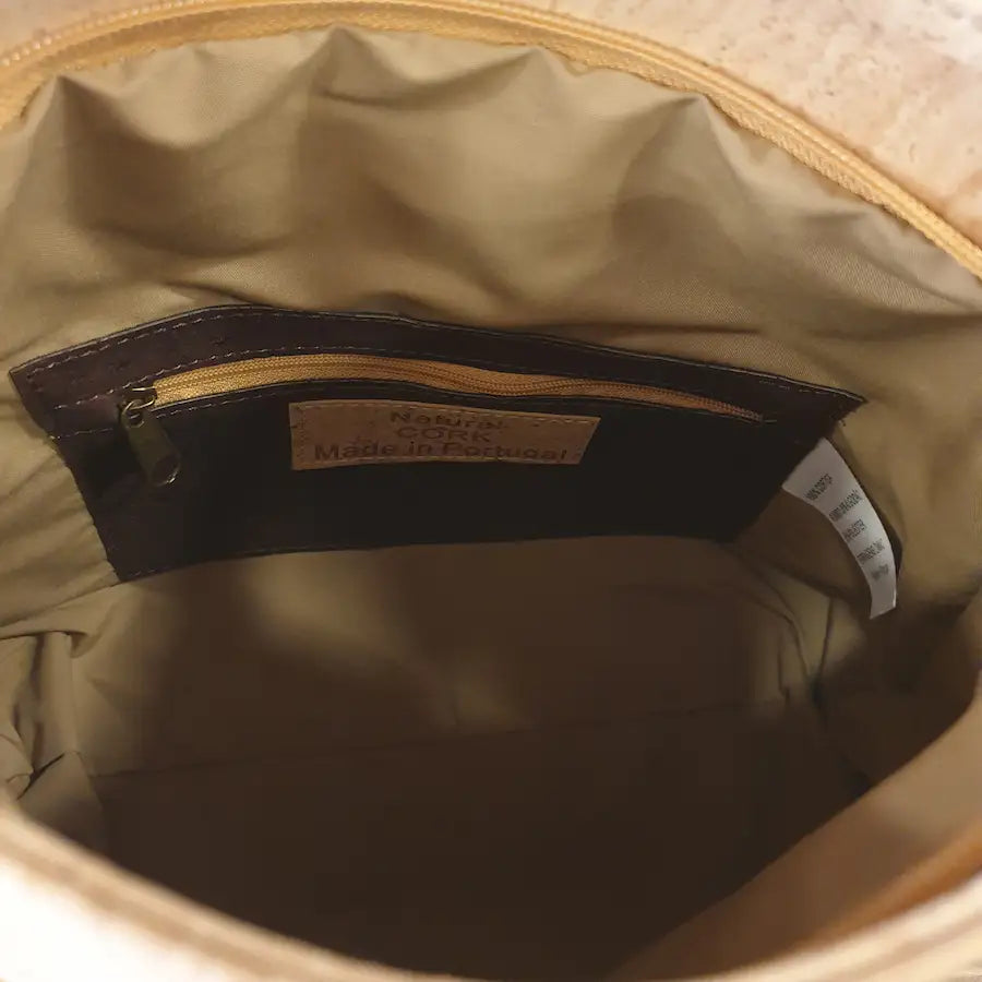 Intérieur du sac Luciana avec compartiment zippé