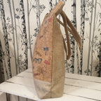 Tota bag tissus et liege imprimé lunettes et palmier - vue de côté